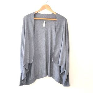 GIRLFRIENDS MATERIAL Gray 100% Organic Cotton Cardigan Sweater OS Lightweight